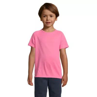 Koszulka sportowa dziecięca 140 g/m² Sol's SPORTY KIDS - Neonowy Róż 2 (S01166-NP)
