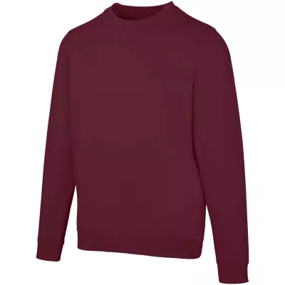 Jasper organiczna bluza unisex z recyklingu o gramaturze 280 g/m² z okrągłym dekoltem i certyfikatem OCS - Głęboki bordowy (39561-DPBURGUN)