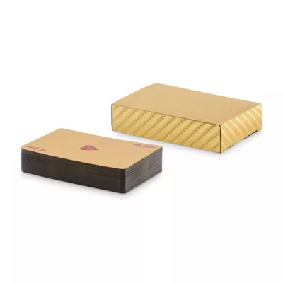 Karty do gry wodoodporne z PET AS - Matowy Zloty (MO2699-98)