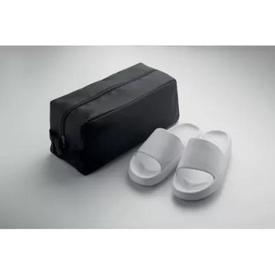 Worek na buty z RPET 600D z zamkiem SHOETOGO - Czarny (MO2977-03)