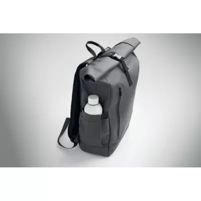 Plecak rolltop na laptop RPET 600D BANGKOK ROLL - Kamienny Szary (MO2643-15)