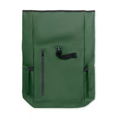 Plecak rolltop na laptop RPET 600D BANGKOK ROLL - Ciemnozielony (MO2643-60)