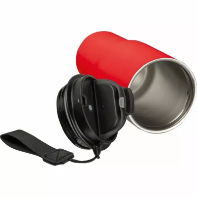 Kubek termiczny 550 ml z podwójnymi ściankami ze stali - czerwony (8523905)