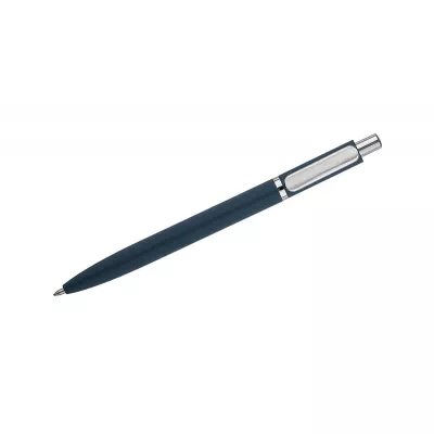 Długopis metalowy z powłoką typu soft touch ELMO - granatowy (19084-06)