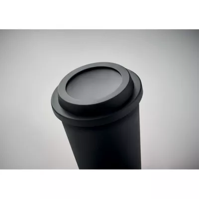 Kubek dwuścienny z PP 300 ml SORA - Czarny (MO6583-03)