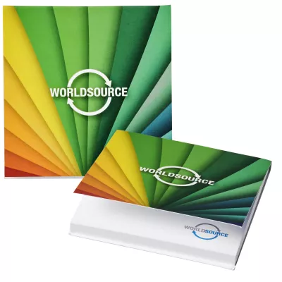 Karteczki samoprzylepne Sticky-Mate® 75x75mm w miękkiej okładce - Biały (21098-WHITE)