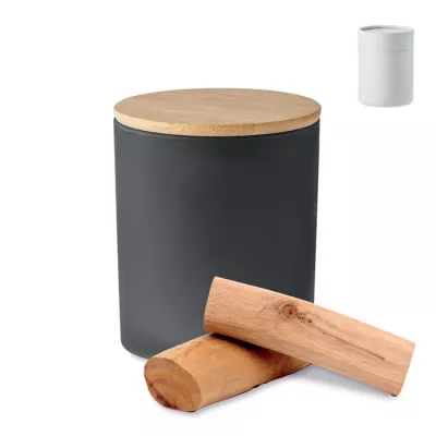 Świeca zapachowa w matowym słoju 280 g KEOPS LARGE - Czarny (MO6621-03)