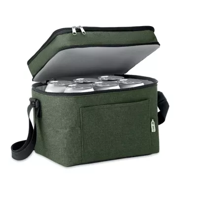 Torba termoizolacyjna z RPET 600D z 2 komorami ICECUBE - Ciemnozielony (MO9915-60)