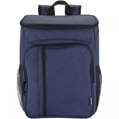 Tundra plecak termiczny z certyfikatem GRS z recyklingu z zestawem sztućców, 20 l - Granatowy melanż (13012055)