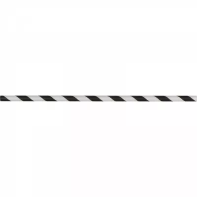 Słomki do napojów tekturowe 100 szt. CARTER - czarno-biały (8149136)