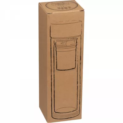 Butelka szklana termiczna 420 ml HENDRIK - przeźroczysty (6134366)