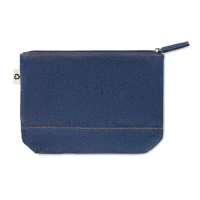 Kosmetyczka jeansowa z recyklingu 250 g/m² STYLE POUCH - Niebieski (MO6421-04)