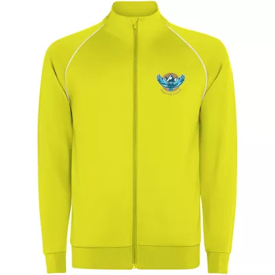 Męska bluza Valier z zamkiem błyskawicznym na całej długości - Fluor Yellow (R0437-FLYELLOW)