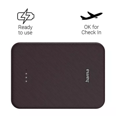Power bank 10000 mAh Hama Power Pack - burgund (VH023-12)