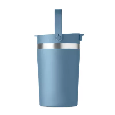 Kubek termiczny ze słomką i paskiem 350 ml COZYCUP - Petrol (MO2922-20)