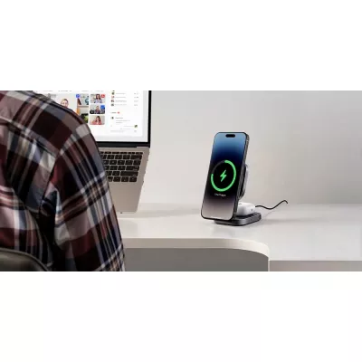 Magnetyczna ładowarka bezprzewodowa 15W Aukey - grafitowy (VAM11-15)
