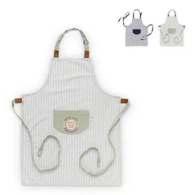 Fartuch Lord Nelson Victory w paski - jasnozielono / biały (LT54037-N3201)