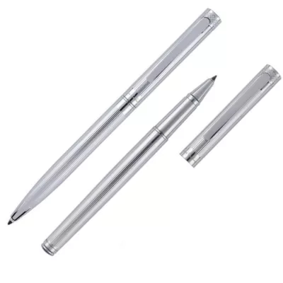 Zestaw piśmienny długopis i pióro kulkowe RENEE Pierre Cardin - szary (B0400200IP307)