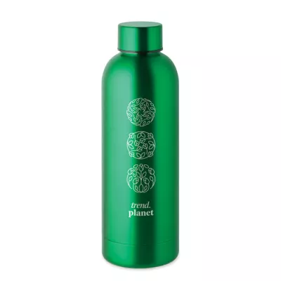 Butelka termiczna ze stali z recyklingu 500 ml ATHENA - Zielony (MO6750-09)