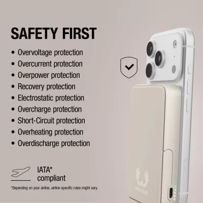 Fresh 'n Rebel Powerbank bezprzewodowy 10000 mAh kompatybilny z MagSafe - beżowy (LT49745-N0055)