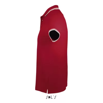 Koszulka polo męska bawełniana 200 g/m² Sol's PASADENA - Rojo/Blanco (S00577-RE)