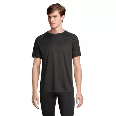 Koszulka sportowa unisex z recyklingu Sol's VORTEX - Czarny (S04787-BK)