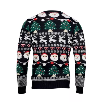 Sweter świąteczny z 10 lampkami LED L/XL SHAMIS LARGE - Czarny (CX1554-03)