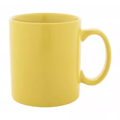 Kolomu kolorowy ceramiczny kubek - żółty (AP800117-02)