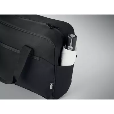 Torba podróżna z RPET z przegrodą na laptop 15" ONBAG - Czarny (MO2373-03)