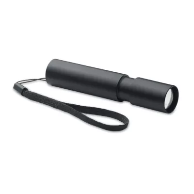Latarka aluminiowa akumulatorowa z zoomem ALUMINATE - Czarny (MO2461-03)