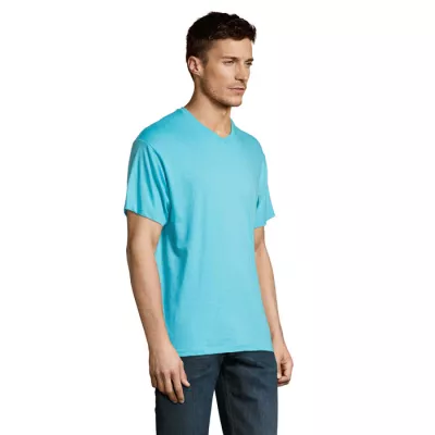 Koszulka męska V-neck 150 g/m² Sol's VICTORY - Niebieski Atol (S11150-AL)