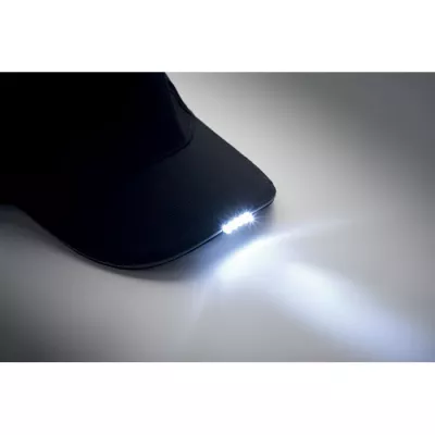 Czapka z daszkiem z podświetleniem LED 220 g/m² LUZCAP - Czarny (MO2439-03)