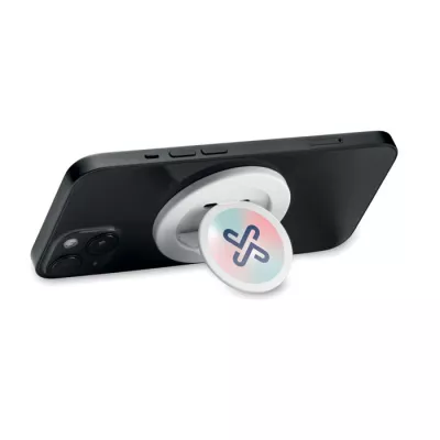 Uchwyt magnetyczny na telefon z ABS z recyklingu ABLE - Bialy (MO2556-06)