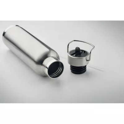 Butelka termiczna ze słomką 660 ml RIFLOW - Srebrny Mat (MO2283-16)