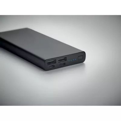 Powerbank 10 000 mAh aluminiowy POWERFLAT 10C - Czarny (MO6770-03)