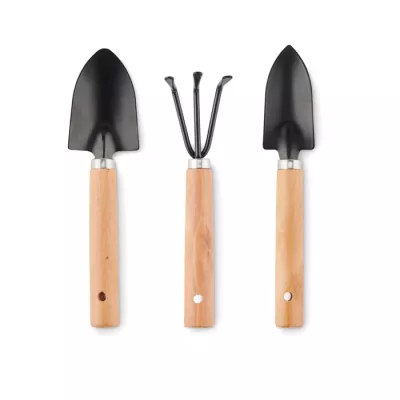 Zestaw narzędzi ogrodowych w etui z filcu RPET GRASS - Czarny (MO2153-03)