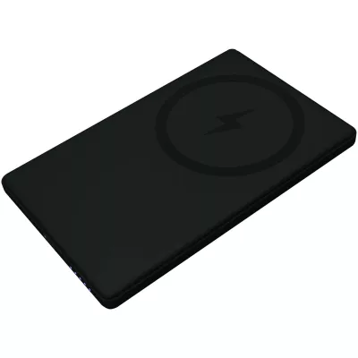 SCX.design P22 bardzo smukły magnetyczny powerbank o pojemności 5000 mAh - Czarny (2PX18490)