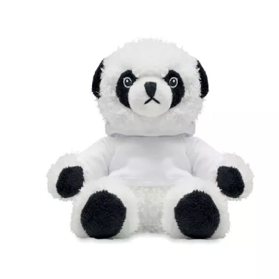 Maskotka panda w bluzie z kapturem PENNY - Bialy (MO6736-06)
