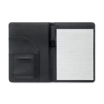 Teczka A5 z RPET 300D z notatnikiem FOLIO - Czarny (MO2569-03)