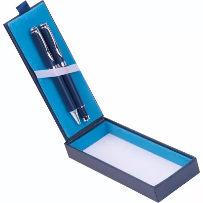 Zestaw piśmienny długopis i pióro kulkowe Mark Twain GERARD - light grey (1538044)