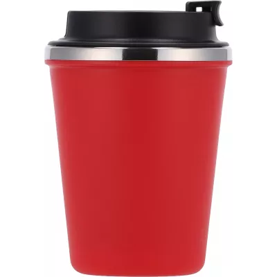Kubek termiczny 350 ml z powłoką z recyklingu METODY - czerwony (8496205)