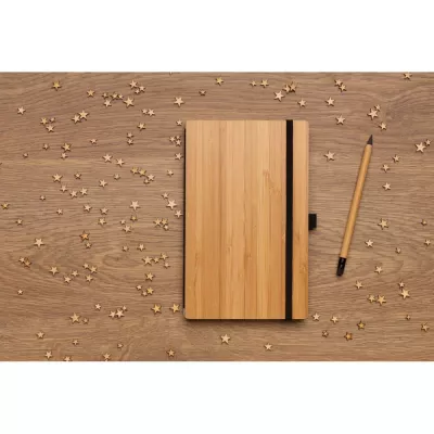 Bambusowy notatnik A5 z ołówkiem Infinity - brązowy (P774.469)