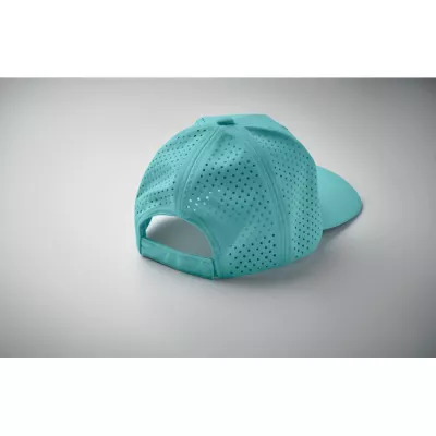 Czapka z daszkiem sportowa 5-panelowa 130 g/m² CAPO - Turkusowy (MO2543-12)