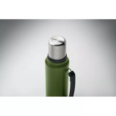Termos stalowy z kubkiem 1000 ml NYIMA - Ciemnozielony (MO2710-60)