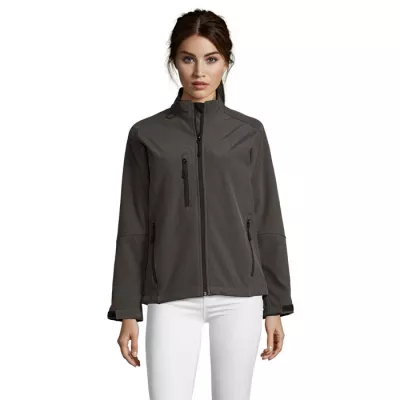 Softshell damski wodoodporny 340 g/m² Sol's ROXY - Szarość Węgla Drzewnego (S46800-CR)