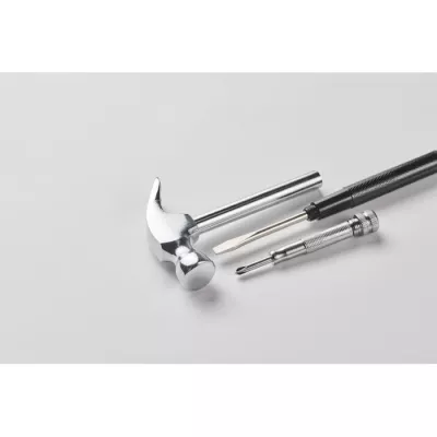 Młotek ze stali węglowej z 4 wkrętakami CLAW IT - Srebrny (MO2936-14)