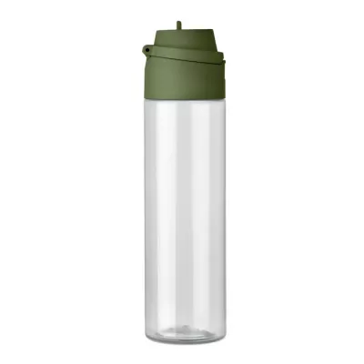 Butelka z RPET ze słomką 2 w 1 700 ml TOIEN KLAR - Ciemnozielony (MO2990-60)