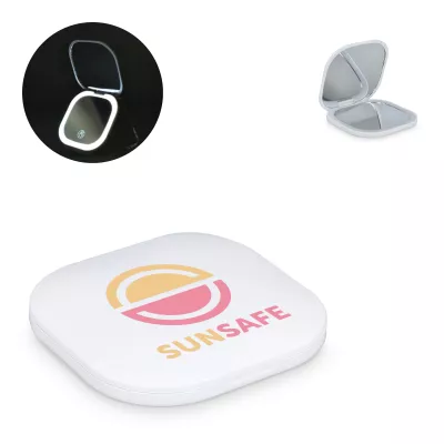 Kompaktowe lusterko LED 350 mAh - biały (LT90754-N0001)