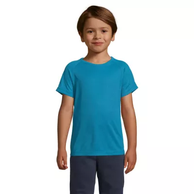 Koszulka sportowa dziecięca 140 g/m² Sol's SPORTY KIDS - Aqua (S01166-AQ)