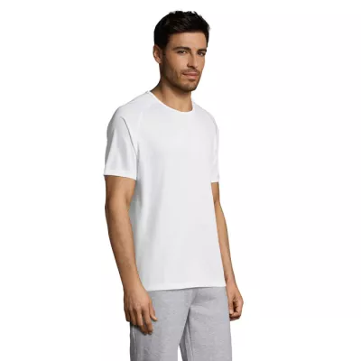Koszulka sportowa męska raglan 140 g/m² Sol's SPORTY - Bialy (S11939-WH)